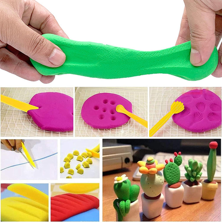 Allazone 368 Polymer Ton Ausstecher mit Acryl Ton Roller, 24 Stück Polymer Tonschneider für Ohrringh