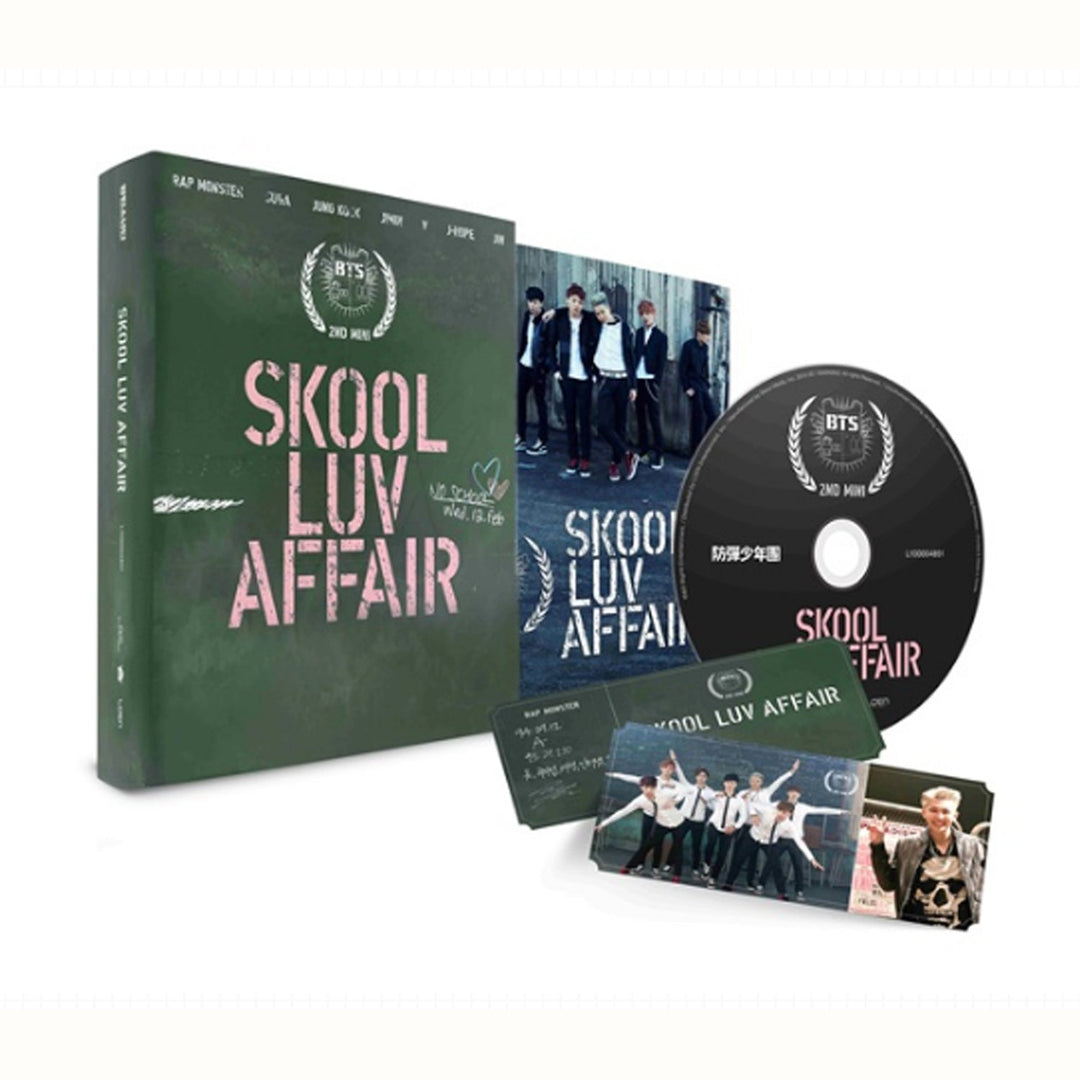 BTS 2nd Mini Album - [ Skool Luv Affair ] CD + Photobook + Photocard + FREE GIFT / K-POP Sealed, Aud