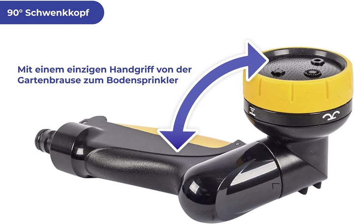 Maximex Multi-Gartenbrause und-Sprinkler - Bewässerungsbrause mit Feststell-Arretierung, Kunststoff