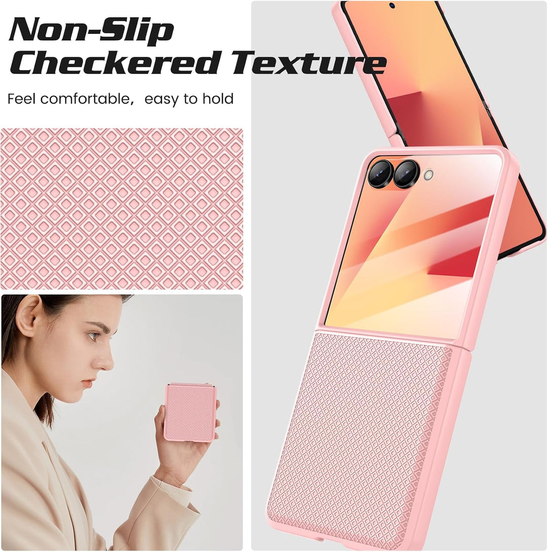 Doeshine für Samsung Galaxy Z Flip 7 Hülle [Not für Flip 7FE] mit Scharnierschutz & Displayschutzfol