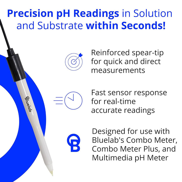 Bluelab PROBPHLEAP pH Leap Probe - Robust Boden Sonde mit BNC Steckverbindung & Sensor für Ihr Digit