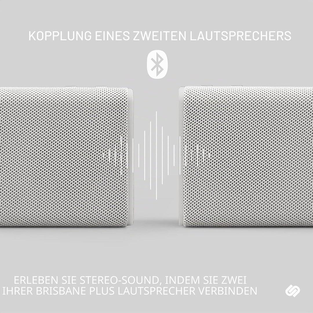 Urbanista Brisbane Plus Bluetooth 5.3 Lautsprecher, tragbarer kabelloser Lautsprecher mit Systemkopp