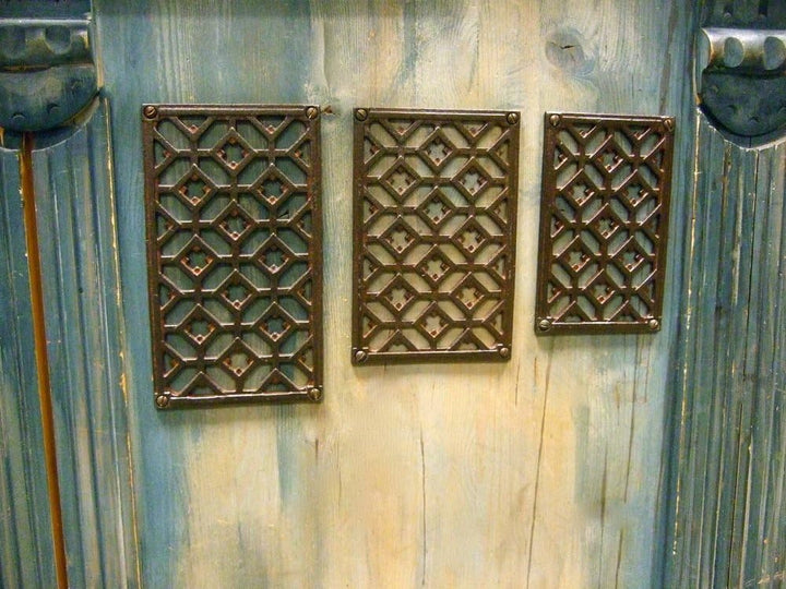 Kamingitter als Luftgitter, Lüftungsgitter für Kachelofen, Warmluftgitter L
