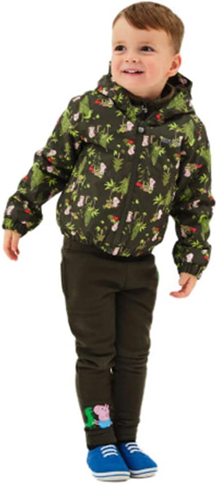 Regatta Unisex Kinder Peppa Muddy Puddle Jacket 12 Monate Dark Khaki, 12 Monate Dark Khaki