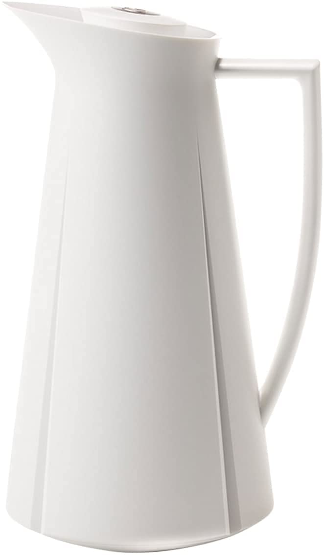 Rosendahl Isolierkanne 1,0 l Grand Cru klassisches Design Tastenfunktion, Weiss