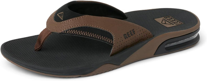 Reef Herren Fanning Flipflop 38 EU Black And Tan, 38 EU Black And Tan