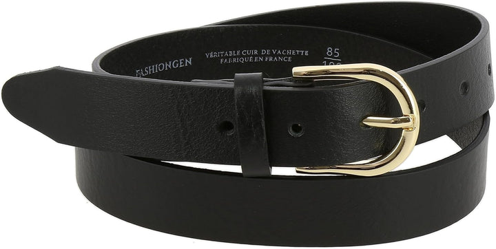 FASHIONGEN - Damengürtel aus pflanzlich gegerbtem Vollnarbenleder, 3 cm breiter ledergürtel, Damengü