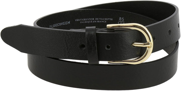 FASHIONGEN - Damengürtel aus pflanzlich gegerbtem Vollnarbenleder, 3 cm breiter ledergürtel, Damengü