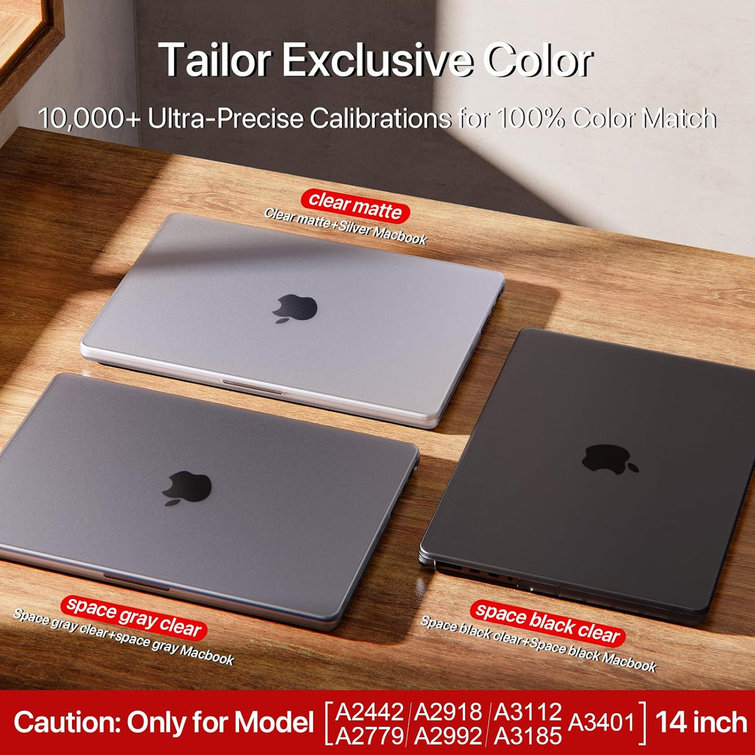 Soonjet Hülle für MacBook Pro 14 Zoll Hülle (2024-2021) M4-M1 Pro/Max [Genau Wie Original-MacBook] A
