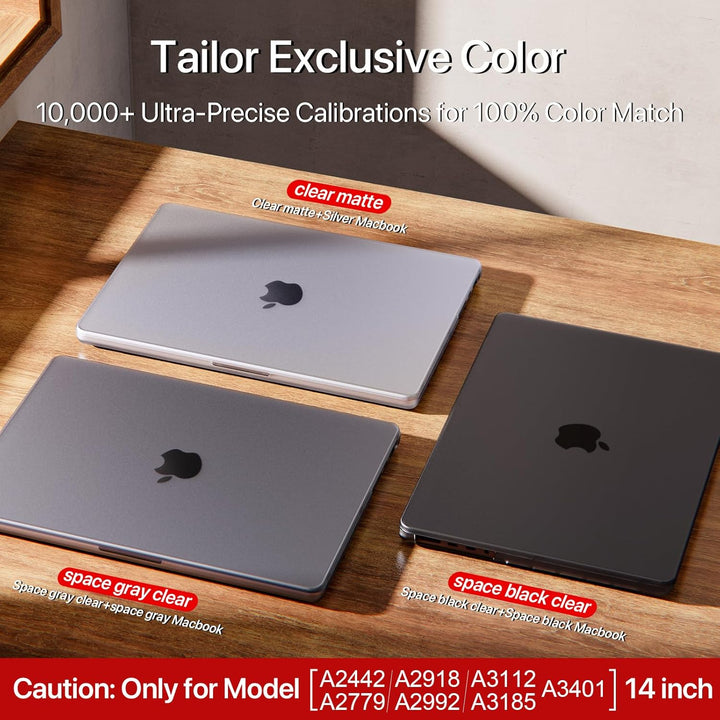 Soonjet Hülle für MacBook Pro 14 Zoll Hülle (2024-2021) M4-M1 Pro/Max [Genau Wie Original-MacBook] A
