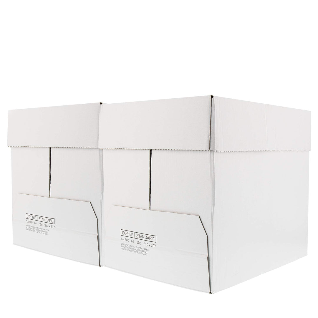 ohmtronixx Druckerpapier Kopierpapier DIN A4, 80g Papier holzfrei weiss, 2 Kartons mit jeweils 5 Pac