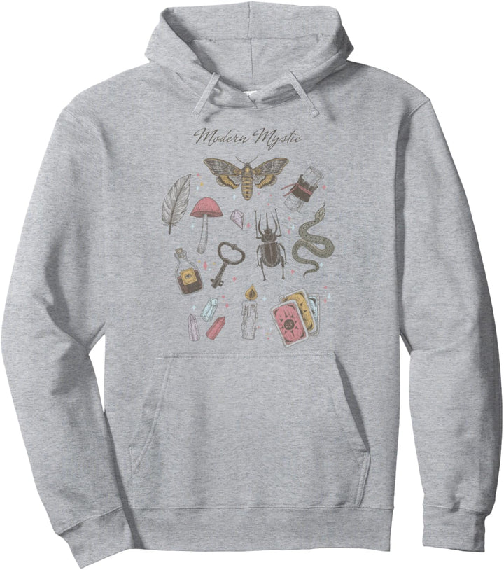 Trendy Modern Mystic Collection Of Icons Candle Cards Pullover Hoodie