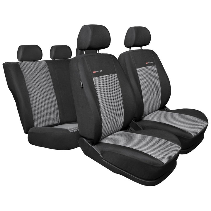 Toyota Yaris II Massgefertigte Sitzbezüge Sitzbezug Schonbezüge Sitzschoner Dunkelgrau P2, Dunkelgra