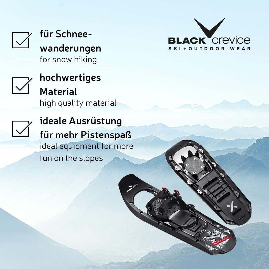 Black Crevice Schneeschuhe Herren &amp; Damen I Schneeschuhe zum Wandern aus leichtem Kunststoff I Schne