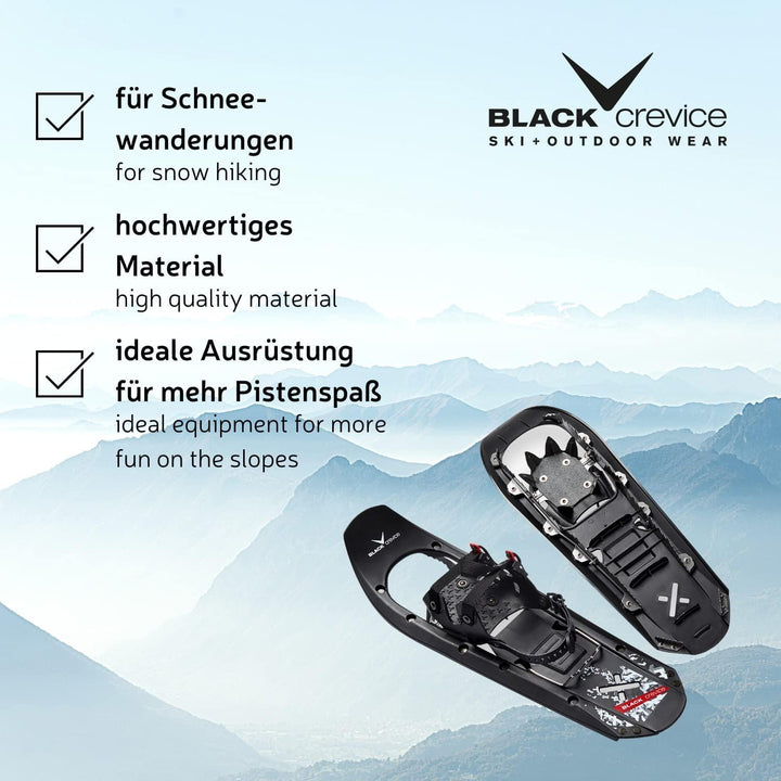 Black Crevice Schneeschuhe Herren &amp; Damen I Schneeschuhe zum Wandern aus leichtem Kunststoff I Schne