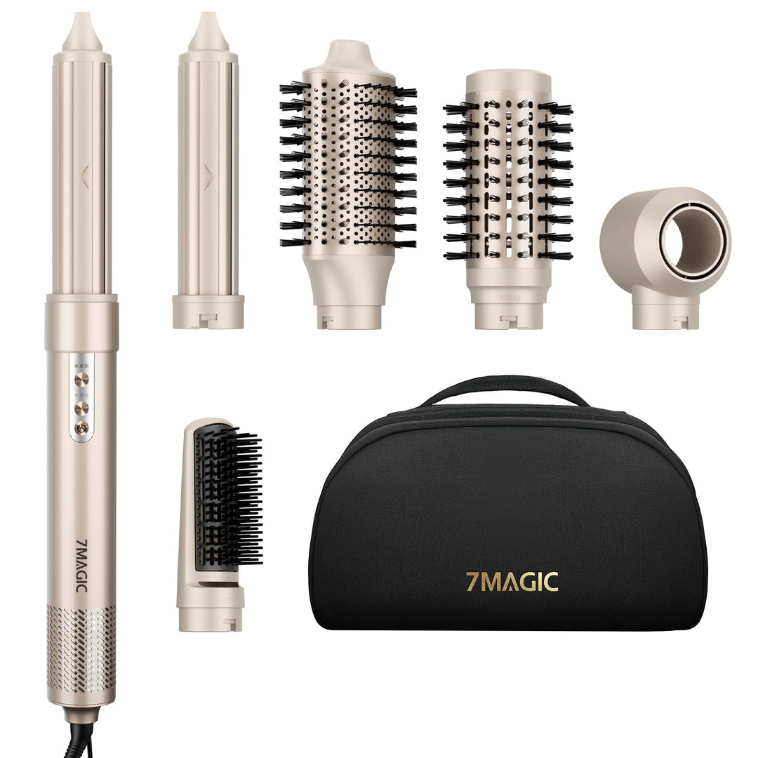7MAGIC 6 in 1 Airstyler, Hairstyler, Lockenstab Auto-Wrap, Stylen Sie Beach Wave, Ionen Föhn, Profes