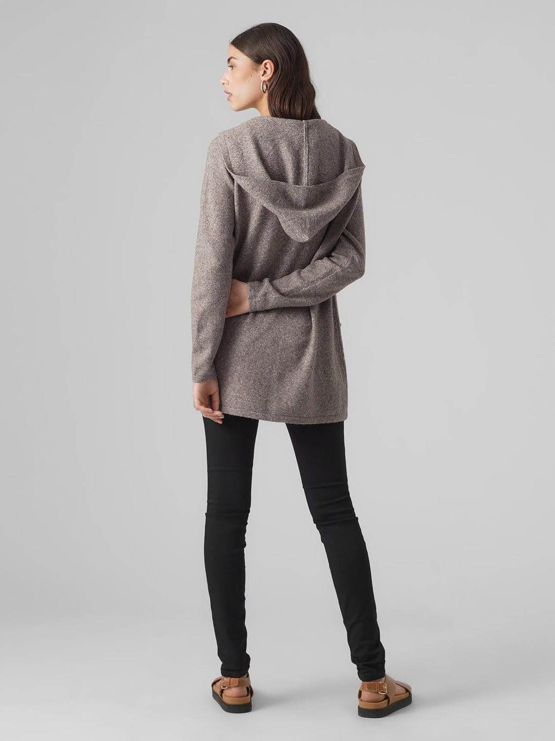VERO MODA Female Strickjacke VMDOFFY Strickjacke S Coffee Bean/Detail: Melange, S Coffee Bean/Detail