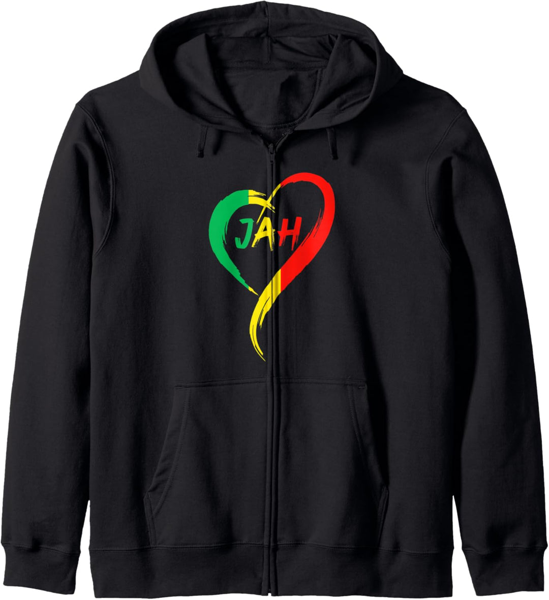 Love Jah Rasta Reggae Flagge Herz Geschenk für Rastafarians Kapuzenjacke