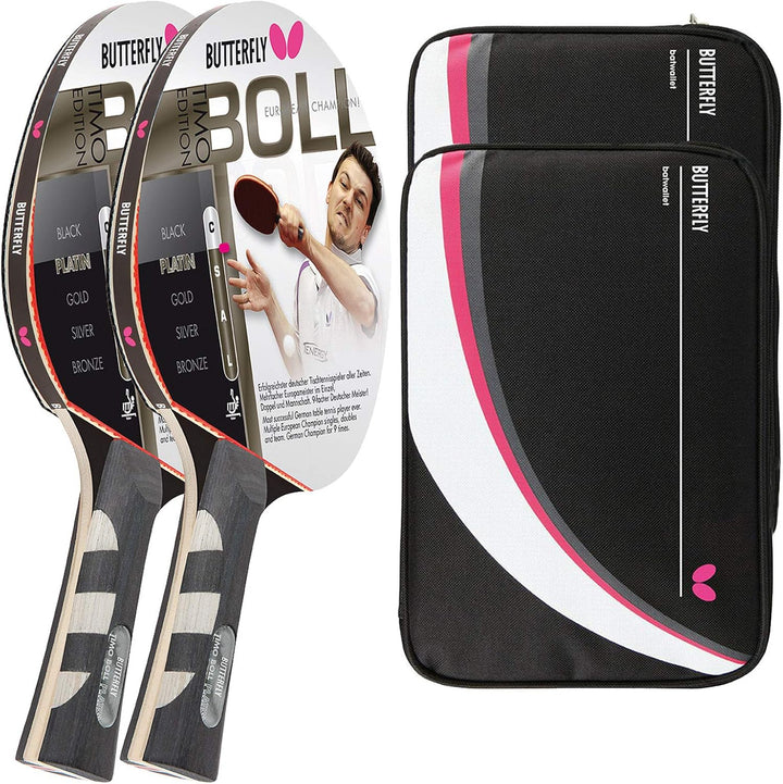 Butterfly® Timo Boll Platin 85025 Tischtennisschläger | Tischtennis Racket Bat Profi | Wettkampfschl