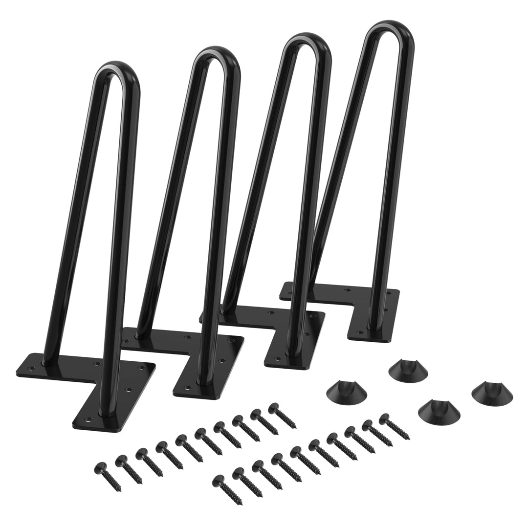 WINSOON 18CM Haarnadel Tischbeine Schwarz Metall Hairpin Legs DIY Tischbeine Möbelfüsse Tischkufen a