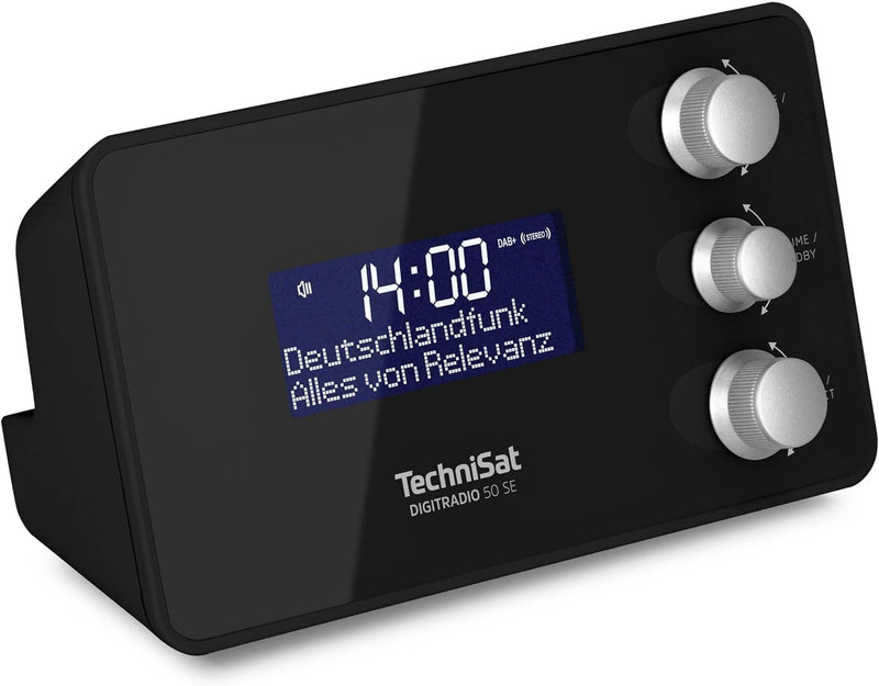 TechniSat DIGITRADIO 50 SE - Radiowecker (DAB+/UKW Tuner, dimmbares Display, Wecker mit Zwei einstel