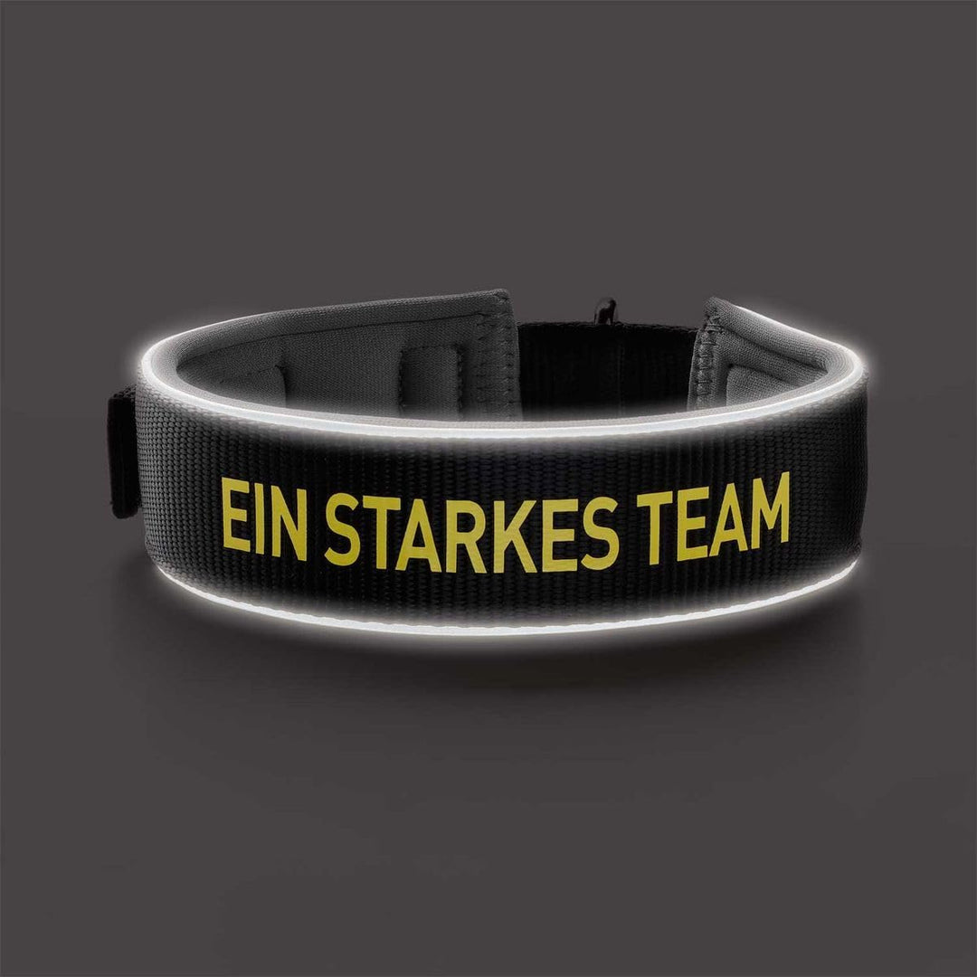 HUNTER NEOPREN REFLECT BVB Hundehalsband, Nylon, Neopren gepolstert, reflektierend, 65 (L-XL), schwa