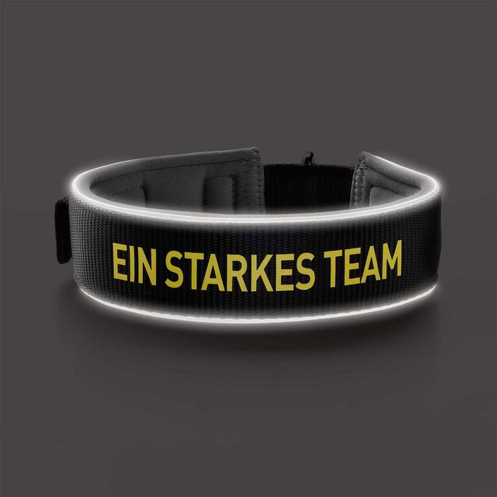 HUNTER NEOPREN REFLECT BVB Hundehalsband, Nylon, Neopren gepolstert, reflektierend, 65 (L-XL), schwa