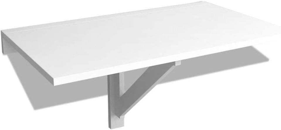 TEWTX7 Spanplatte Wandklapptisch mit Dreieckige Halterung Wandtisch Küchentisch Kinder-Schreibtisch