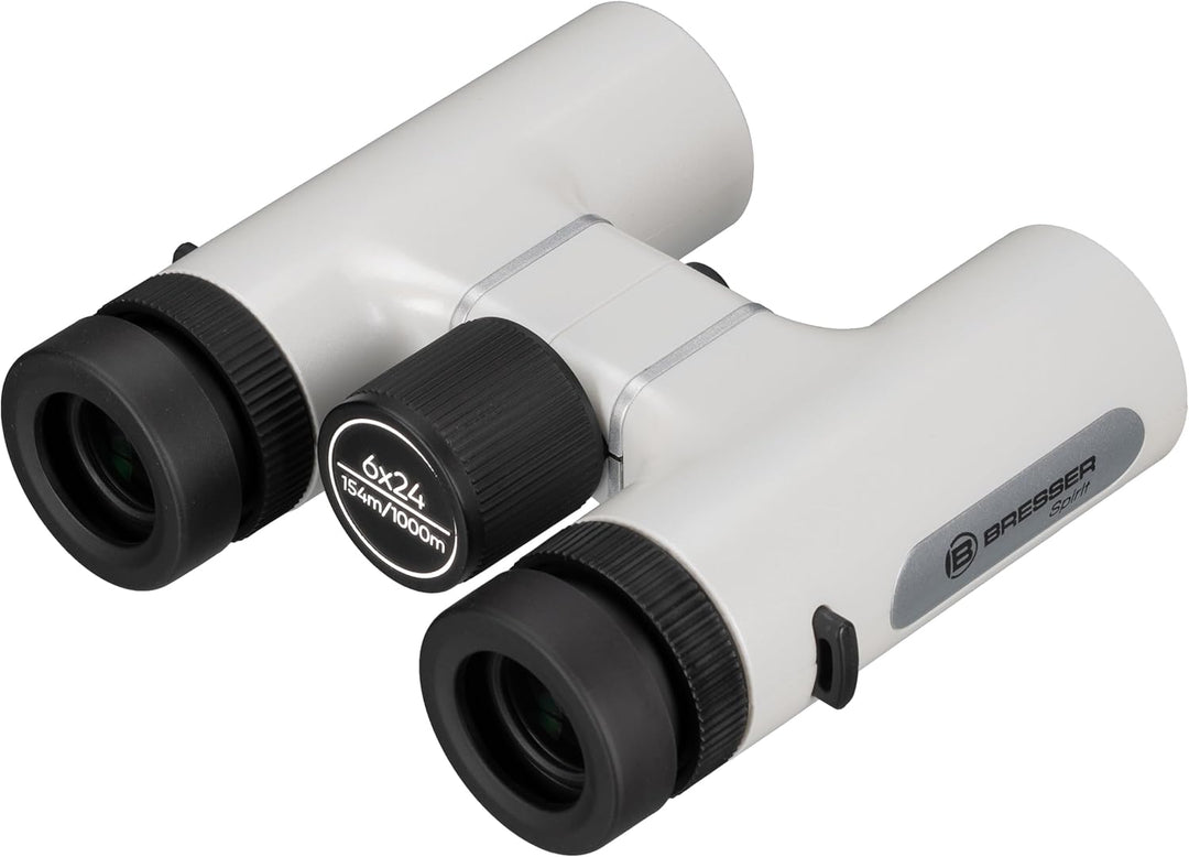 Bresser Spirit Kompakt Fernglas 6x24 weiss - Leichtes Outdoor-Fernglas mit Mehrschichtvergütung - Id