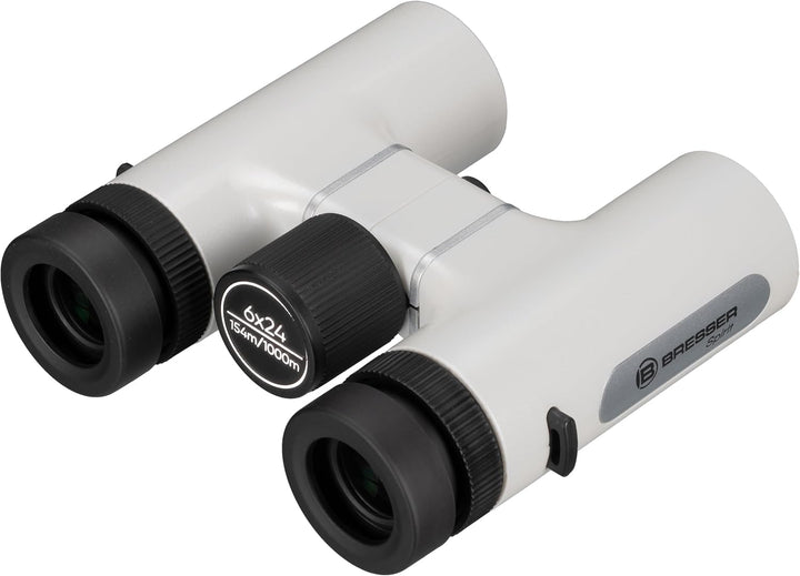 Bresser Spirit Kompakt Fernglas 6x24 weiss - Leichtes Outdoor-Fernglas mit Mehrschichtvergütung - Id