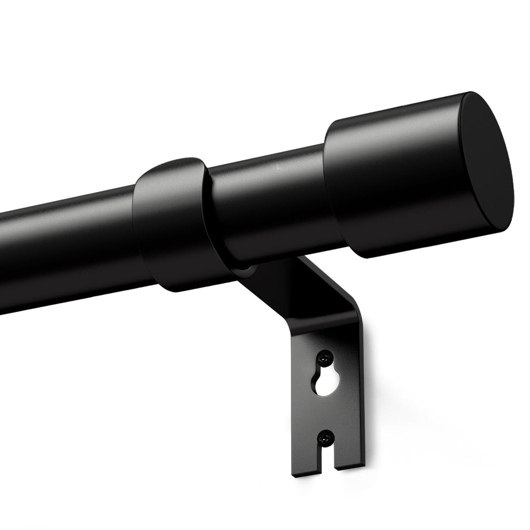 Schwarz Gardinenstange Vorhangstange Ausziehbar Curtain Rod Gardinenstangen für Fenster Outdoor (Sch