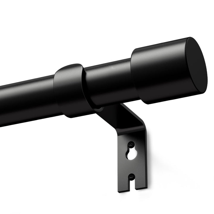 Schwarz Gardinenstange Vorhangstange Ausziehbar Curtain Rod Gardinenstangen für Fenster Outdoor (Sch