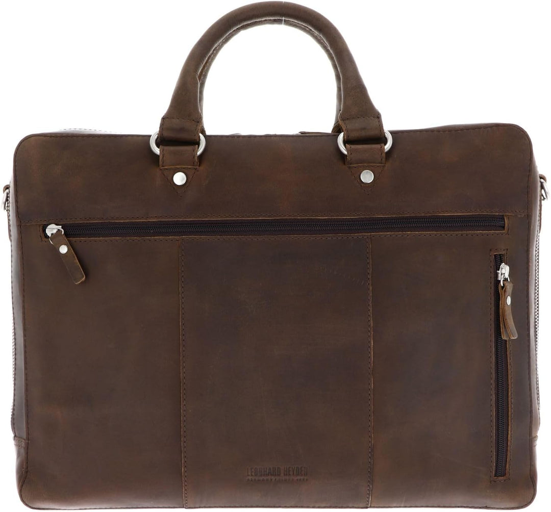 Leonhard Heyden Salisbury - Aktentasche 2 Fächer Leder 16" 39 cm braun