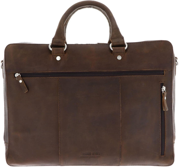 Leonhard Heyden Salisbury - Aktentasche 2 Fächer Leder 16" 39 cm braun