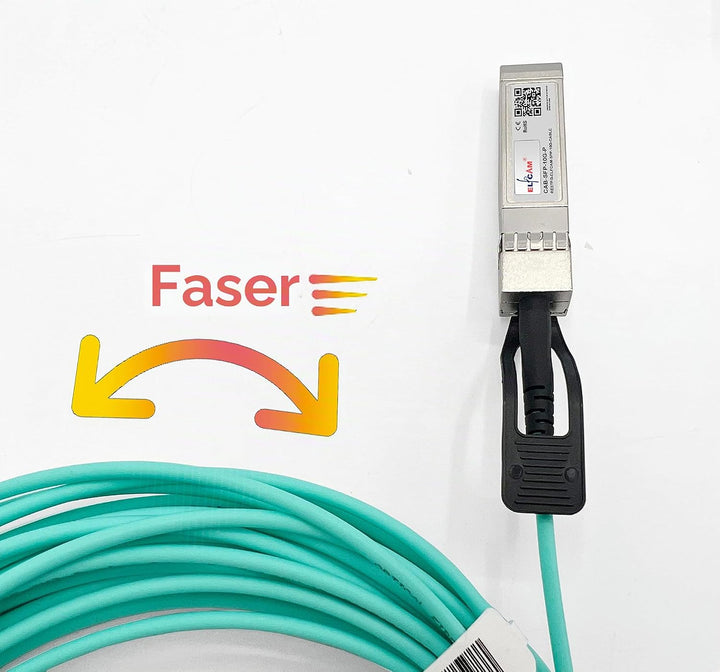 Elfcam® - 20 Meter SFP+ Aktives Kabel OM3 - AOC Kabel - SFP+ auf SFP+, SFP-10G-AOC Kompatibel, 20m 2