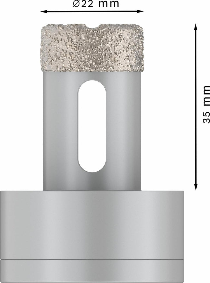 Bosch Professional 1x Diamanttrockenbohrer Best (für Keramik, X-LOCK, Dry Speed, Ø 22 mm, Arbeitslän