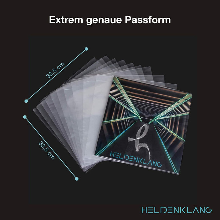 12" Schallplatten Hüllen - Extra dicke LP-Schutzhüllen - Sehr transparent - Aus Deutschland - 50 Stü
