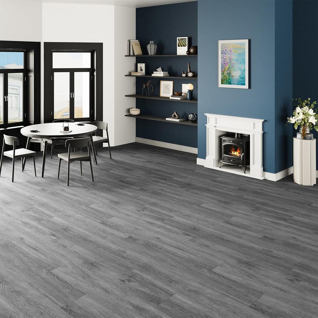 Vinylboden Selbstklebend, Holzoptik Wasserdicht Vinylboden, PVC Bodenbelag, 37 Dielen, für Küchen Es