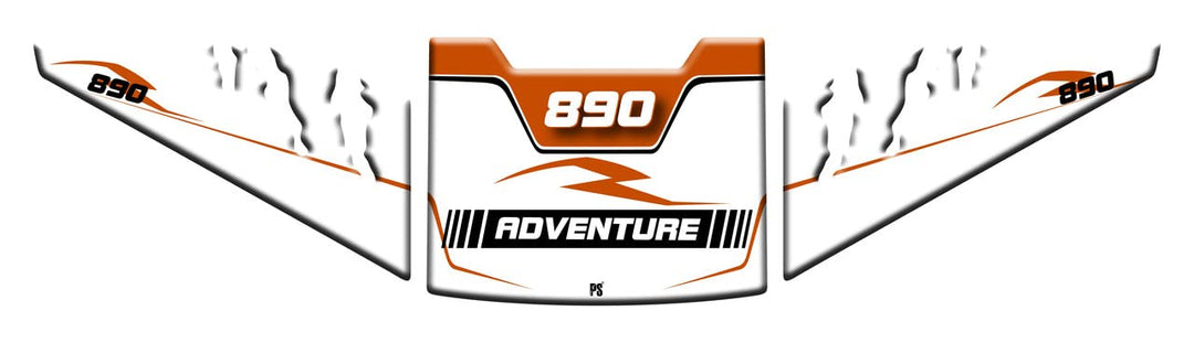 Paraserbatoio.it Aufkleber mit 3D-Effekt, Tankschutz aus Harz, kompatibel mit PS KTM 890 Adventure R