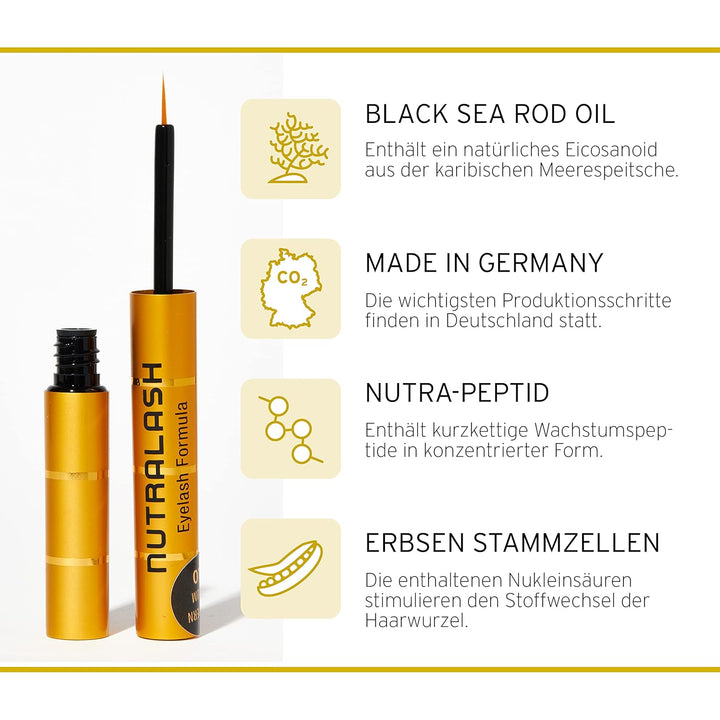 Nutracosmetic – Vorteils-Set NutraBrow Eyebrow Enhancer & Nutralash Eyelash Formula 2.0 I Dichte Aug