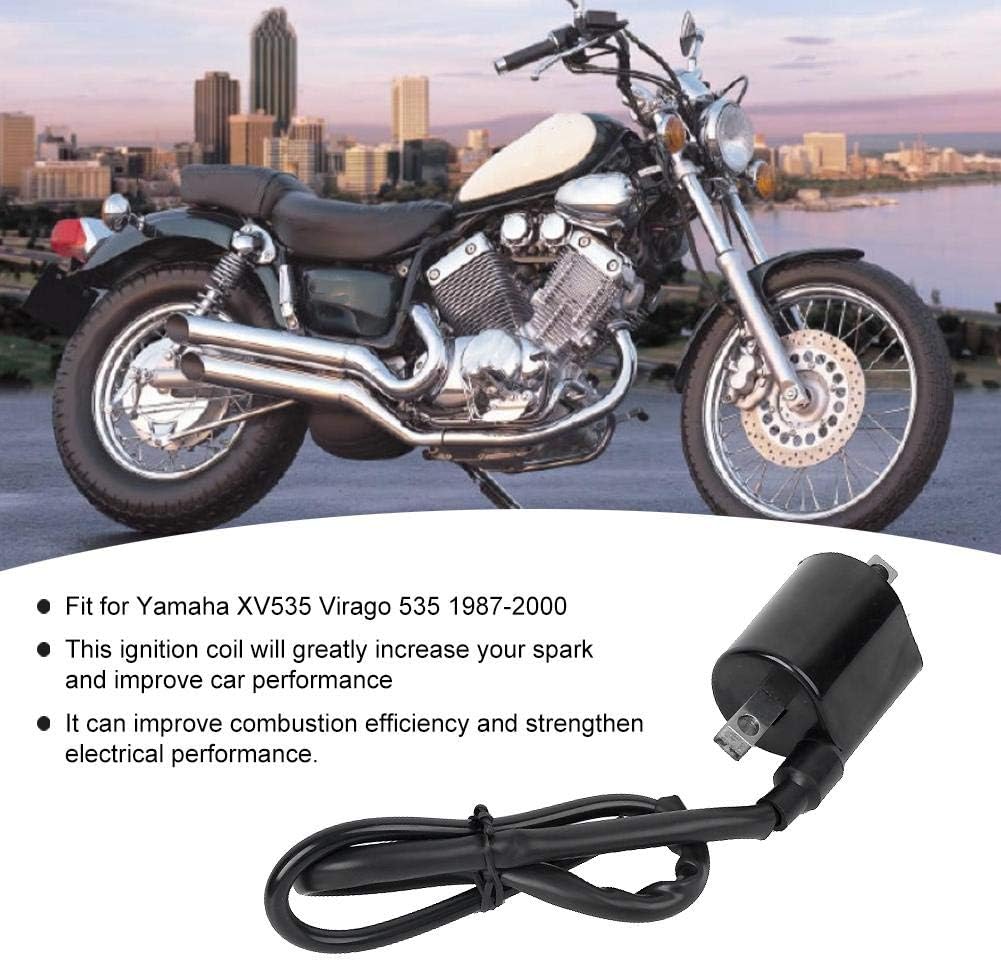 Qiilu Motorrad-Zündspule, Zündspule Motorradzubehör Passend für Virago 535 XV535 1987-2000