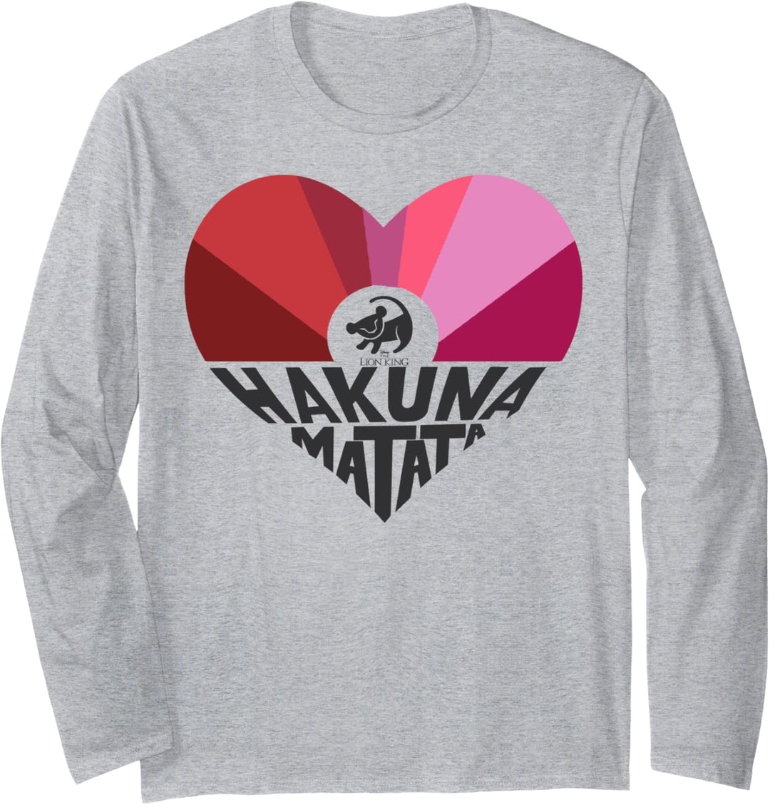 Disney Lion King Simba Hakuna Matata Heart Langarmshirt