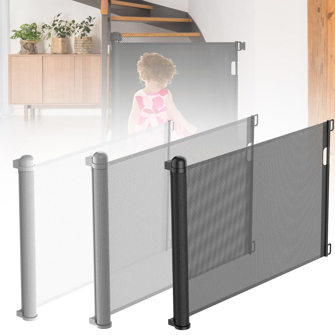 YARDIN Treppenschutzgitter Ausziehbar Türschutzgitter 0-180cm für Babys &amp; Haustiere, Treppengitter A