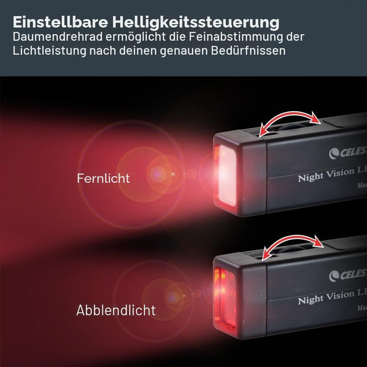 Celestron 93588 Astro Night Vision Taschenlampe, Schwarz Night Vision Red Flashlight, Night Vision R