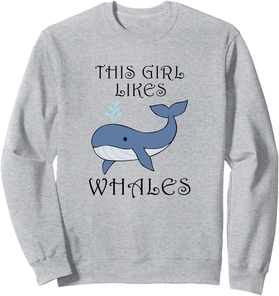 Mädchen mag Wale Niedliches Meerestier Ozean Sweatshirt
