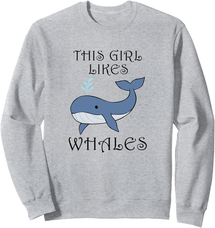 Mädchen mag Wale Niedliches Meerestier Ozean Sweatshirt