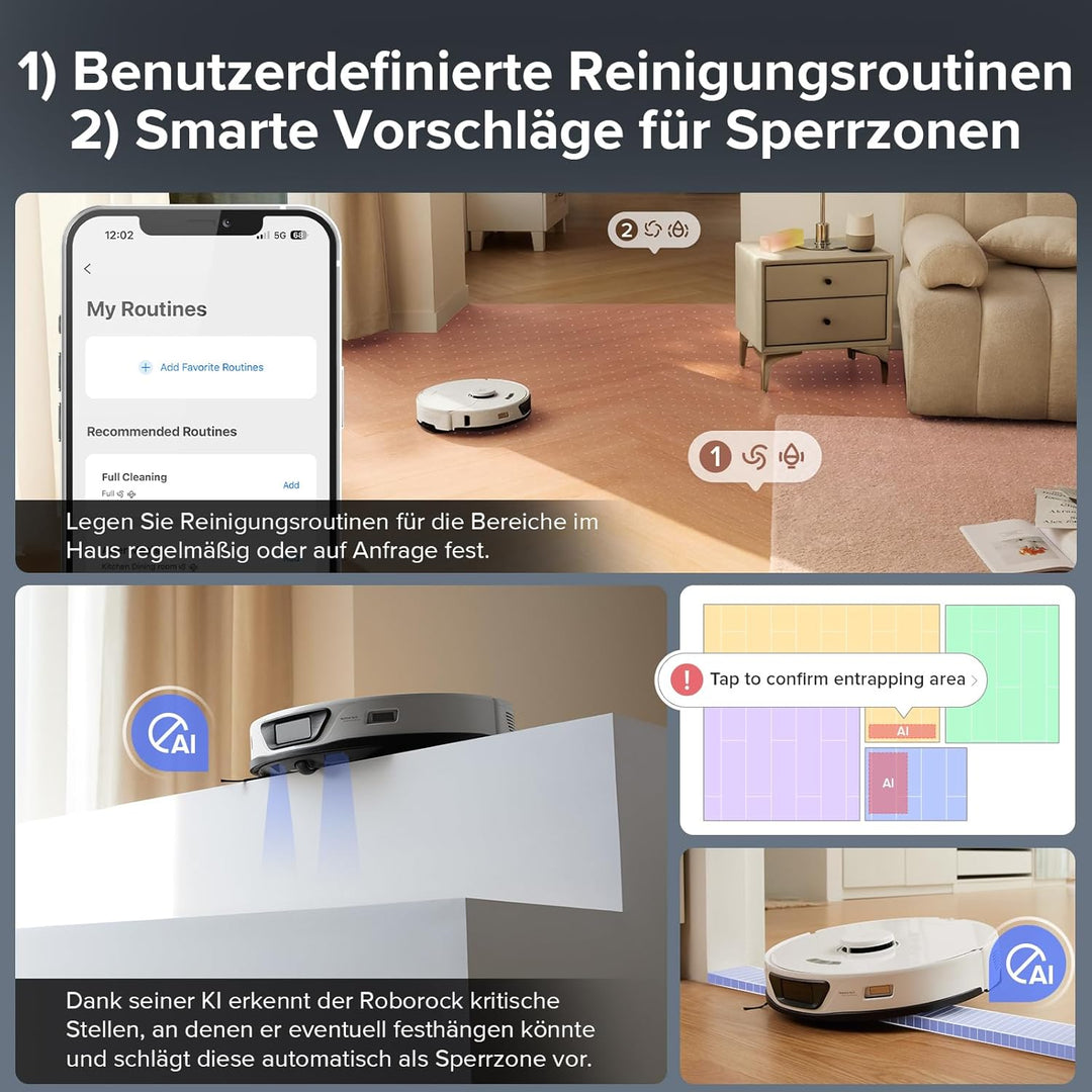 roborock S7 Max Ultra Saugroboter mit selbstentleerender/selbstwaschender/selbsttrocknender/selbstbe