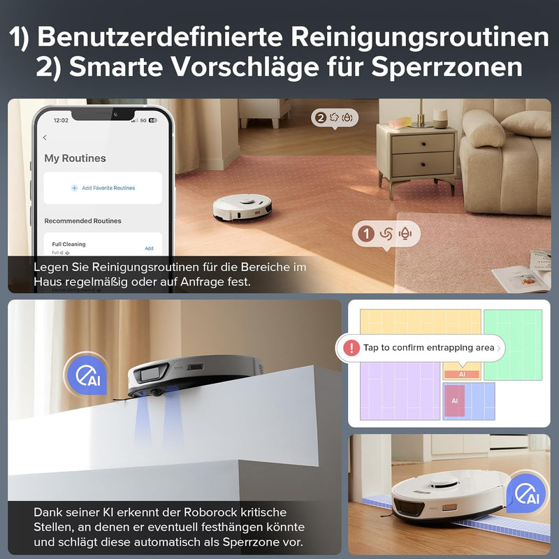 roborock S7 Max Ultra Saugroboter mit selbstentleerender/selbstwaschender/selbsttrocknender/selbstbe