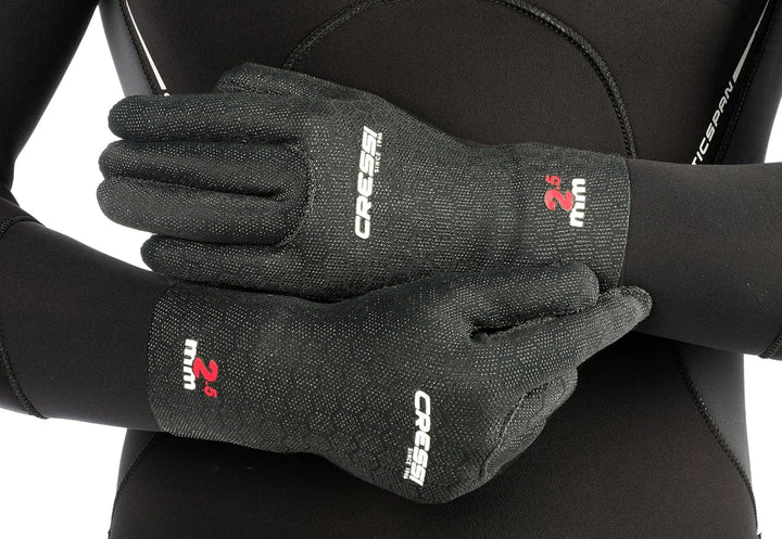 Cressi High Stretch Gloves -Unisex 5-Finger-Tauchhandschuhe aus Weichem, Einfach Gefüttertem, Hochfe