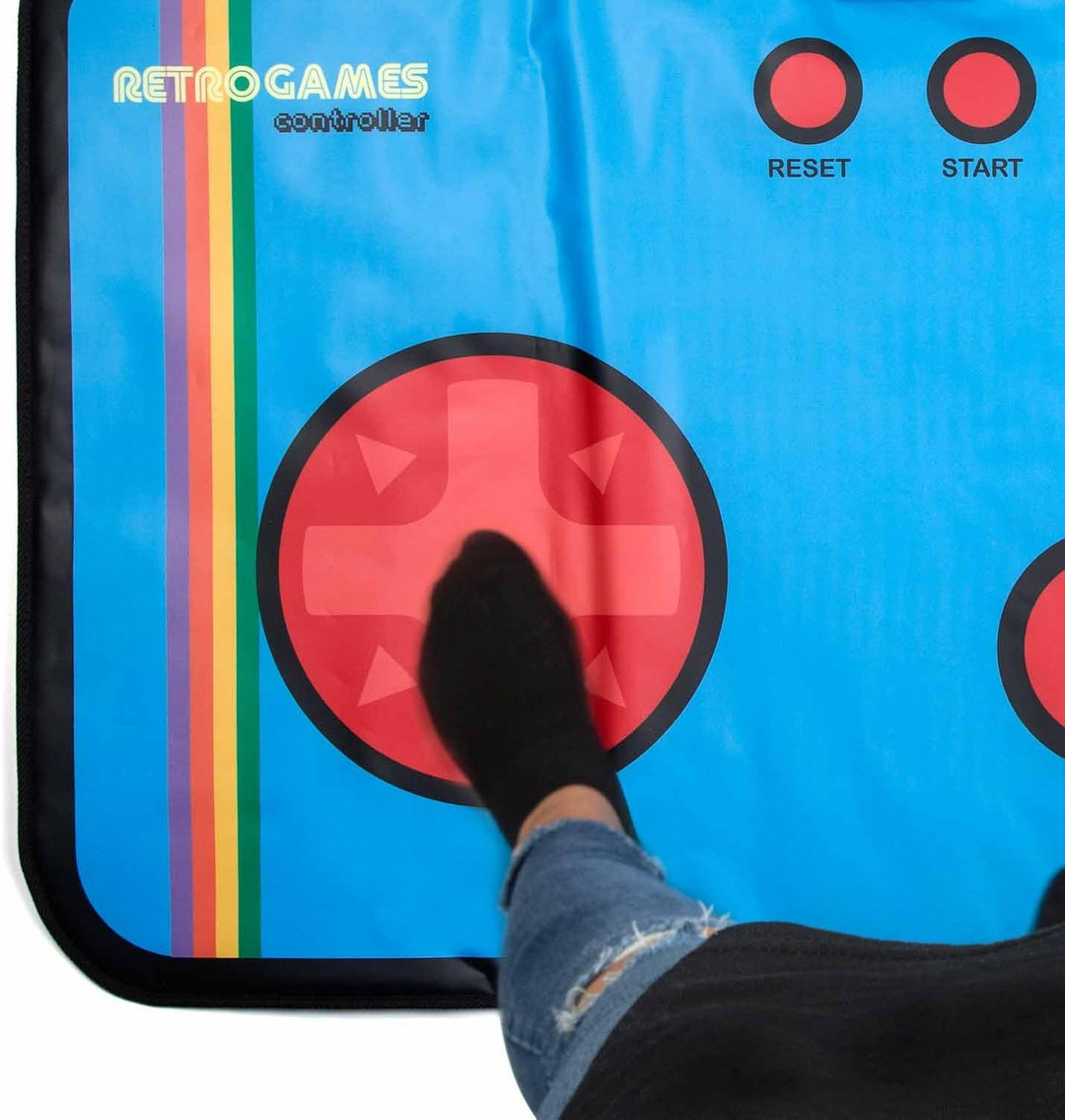 Mad Monkey 2000030 Retro Gaming Matte, Blau, Rot, Schwarz